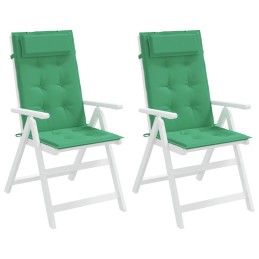 Acquista Cuscini per Sedia con Schienale Alto 2 pz Verde Tessuto Oxford con riferimento GHV-361889 della ditta 