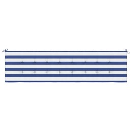 Acquista Cuscino Panca Giardino Righe Bianche e Blu 200x50x3 cm Tessuto con riferimento GHV-361201 della ditta 