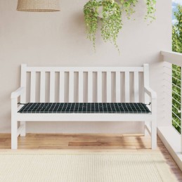 Acquista Cuscino Panca Giardino a Quadri Nero 150x50x3 cm Tessuto Oxford con riferimento GHV-361158 della ditta 