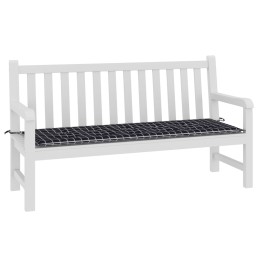 Acquista Cuscino Panca Giardino a Quadri Nero 150x50x3 cm Tessuto Oxford con riferimento GHV-361158 della ditta 