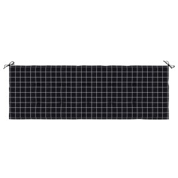 Acquista Cuscino Panca Giardino a Quadri Nero 150x50x3 cm Tessuto Oxford con riferimento GHV-361158 della ditta 