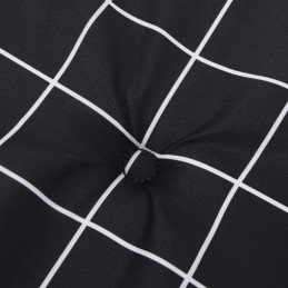 Acquista Cuscino Panca Giardino a Quadri Nero 150x50x3 cm Tessuto Oxford con riferimento GHV-361158 della ditta 