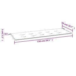 Acquista Cuscino Panca Giardino a Quadri Nero 150x50x3 cm Tessuto Oxford con riferimento GHV-361158 della ditta 