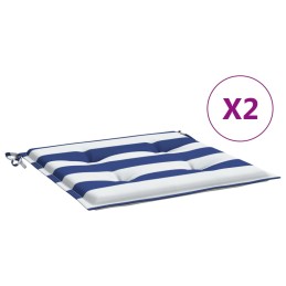 Acquista Cuscini per Sedia 2pz Strisce Bianche e Blu 50x50x3 cm Tessuto con riferimento GHV-361077 della ditta 