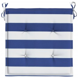 Acquista Cuscini per Sedia 2pz Strisce Bianche e Blu 50x50x3 cm Tessuto con riferimento GHV-361077 della ditta 