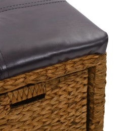 Acquista Panca in Giunco con 2 Ceste 71x40x42 cm Marrone con riferimento GHV-246118 della ditta 