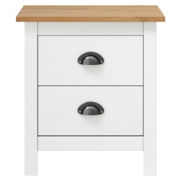 Acquista Comodino Hill Bianco 46x35x49,5 cm Legno Massello di Pino con riferimento GHV-288906 della ditta 