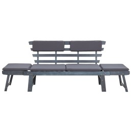 Acquista Panca da Giardino Cuscini 2-in-1 190cm Massello d'Acacia Grigio con riferimento GHV-312119 della ditta 