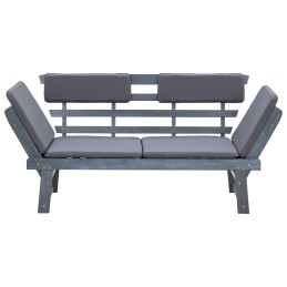 Acquista Panca da Giardino Cuscini 2-in-1 190cm Massello d'Acacia Grigio con riferimento GHV-312119 della ditta 