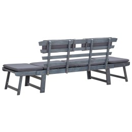 Acquista Panca da Giardino Cuscini 2-in-1 190cm Massello d'Acacia Grigio con riferimento GHV-312119 della ditta 