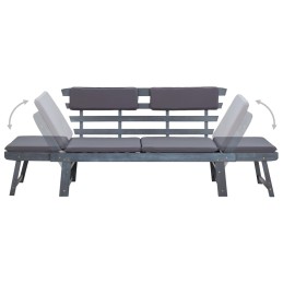 Acquista Panca da Giardino Cuscini 2-in-1 190cm Massello d'Acacia Grigio con riferimento GHV-312119 della ditta 