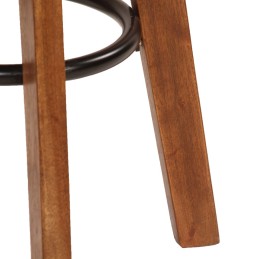 Acquista Sgabelli da Bar 2 pz in Vera Pelle e Legno Massello di Acacia con riferimento GHV-246260 della ditta 