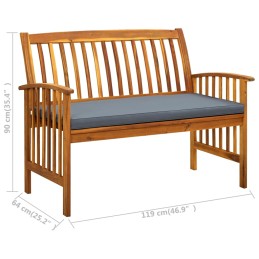 Acquista Panchina da Giardino con Cuscino 119 cm Legno Massello d'Acacia con riferimento GHV-312133 della ditta 