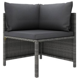 Acquista Divano da Giardino a 2 Posti con Cuscini in Polyrattan Grigio con riferimento GHV-313498 della ditta 