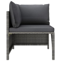 Acquista Divano da Giardino a 2 Posti con Cuscini in Polyrattan Grigio con riferimento GHV-313498 della ditta 