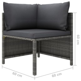 Acquista Divano da Giardino a 2 Posti con Cuscini in Polyrattan Grigio con riferimento GHV-313498 della ditta 