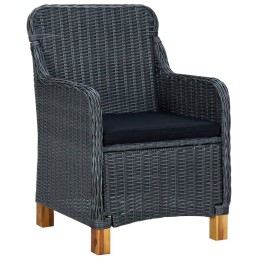Acquista Sedie da Giardino con Cuscini 2 pz in Polyrattan Grigio Scuro con riferimento GHV-313315 della ditta 