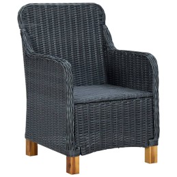 Acquista Sedie da Giardino con Cuscini 2 pz in Polyrattan Grigio Scuro con riferimento GHV-313315 della ditta 