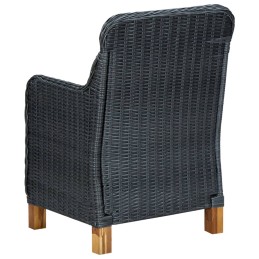 Acquista Sedie da Giardino con Cuscini 2 pz in Polyrattan Grigio Scuro con riferimento GHV-313315 della ditta 