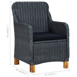 Acquista Sedie da Giardino con Cuscini 2 pz in Polyrattan Grigio Scuro con riferimento GHV-313315 della ditta 