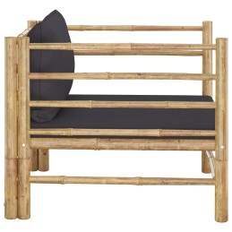 Acquista Divano da Giardino con Cuscini Grigio Scuro in Bambù con riferimento GHV-313156 della ditta 