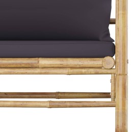 Acquista Divano da Giardino con Cuscini Grigio Scuro in Bambù con riferimento GHV-313156 della ditta 