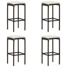 Acquista Sgabelli da Bar con Cuscini 4 pz Marroni in Polyrattan con riferimento GHV-313445 della ditta 