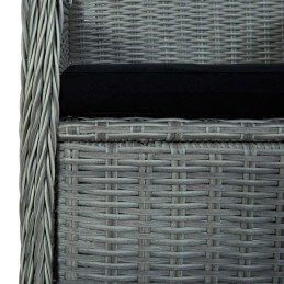 Acquista Sedie da Giardino con Cuscini 2 pz in Polyrattan Grigio Chiaro con riferimento GHV-313317 della ditta 
