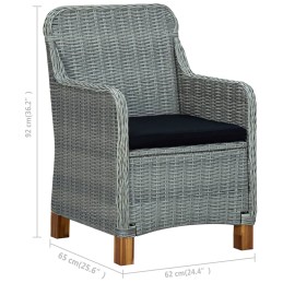 Acquista Sedie da Giardino con Cuscini 2 pz in Polyrattan Grigio Chiaro con riferimento GHV-313317 della ditta 