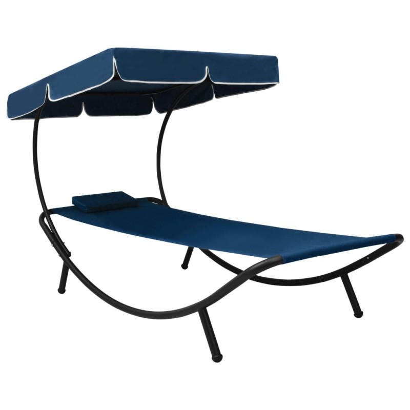 Acquista Lettino Prendisole con Baldacchino e Cuscino Blu con riferimento GHV-313535 della ditta 