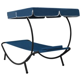 Acquista Lettino Prendisole con Baldacchino e Cuscino Blu con riferimento GHV-313535 della ditta 