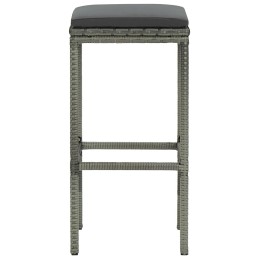 Acquista Sgabelli da Bar con Cuscini 4 pz Grigi in Polyrattan con riferimento GHV-313447 della ditta 