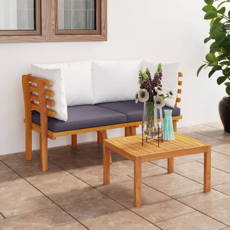 Acquista Divano da Giardino a 2 Posti e Cuscini Legno Massello di Acacia con riferimento GHV-316264 della ditta 
