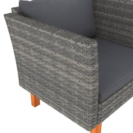 Acquista Divano da Giardino in Polyrattan e Massello di Eucalipto con riferimento GHV-315755 della ditta 