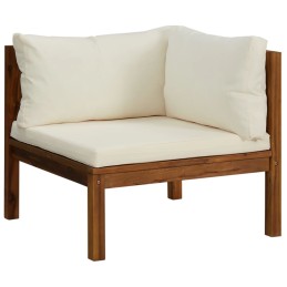 Acquista Divani Angolari 2 pz con Cuscini Bianco Crema Massello Acacia con riferimento GHV-316279 della ditta 