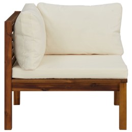 Acquista Divani Angolari 2 pz con Cuscini Bianco Crema Massello Acacia con riferimento GHV-316279 della ditta 