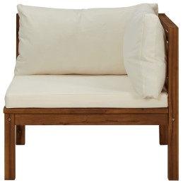 Acquista Divani Angolari 2 pz con Cuscini Bianco Crema Massello Acacia con riferimento GHV-316279 della ditta 