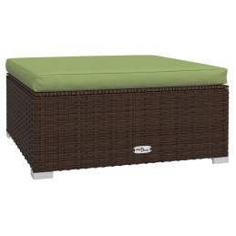 Acquista Poggiapiedi Giardino con Cuscino Marrone 70x70x30 cm Polyrattan con riferimento GHV-317558 della ditta 