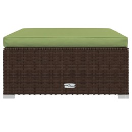 Acquista Poggiapiedi Giardino con Cuscino Marrone 70x70x30 cm Polyrattan con riferimento GHV-317558 della ditta 