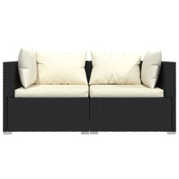 Acquista Set Divani da Giardino 3 pz con Cuscini in Polyrattan Nero con riferimento GHV-317494 della ditta 