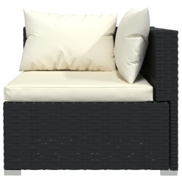 Acquista Set Divani da Giardino 3 pz con Cuscini in Polyrattan Nero con riferimento GHV-317494 della ditta 