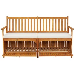 Acquista Cassapanca con Cuscino 148 cm in Legno Massello di Acacia con riferimento GHV-316737 della ditta 