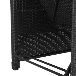 Acquista Lettino Prendisole con Cuscino Bianco Crema in Polyrattan Nero con riferimento GHV-317179 della ditta 