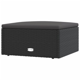Acquista Poggiapiedi da Giardino con Cuscino in Polyrattan Nero con riferimento GHV-319589 della ditta 