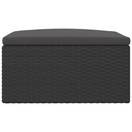 Acquista Poggiapiedi da Giardino con Cuscino in Polyrattan Nero con riferimento GHV-319589 della ditta 