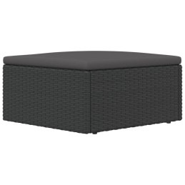 Acquista Poggiapiedi da Giardino con Cuscino in Polyrattan Nero con riferimento GHV-319589 della ditta 