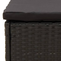 Acquista Poggiapiedi da Giardino con Cuscino in Polyrattan Nero con riferimento GHV-319589 della ditta 