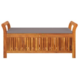 Acquista Panca Portaoggetti Giardino Cuscino 126cm Legno Massello Acacia con riferimento GHV-319717 della ditta 