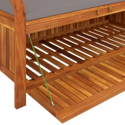 Acquista Panca Portaoggetti Giardino Cuscino 126cm Legno Massello Acacia con riferimento GHV-319717 della ditta 