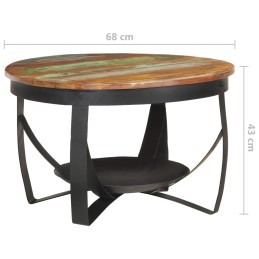 Acquista Tavolino da Salotto Ø68x43 cm in Legno Massello di Recupero con riferimento GHV-320796 della ditta 